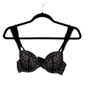 Aerie Black Lace T-Shirt Bra 32B